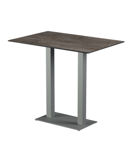 Stolik Alfa Bar Duo szary blat HPL