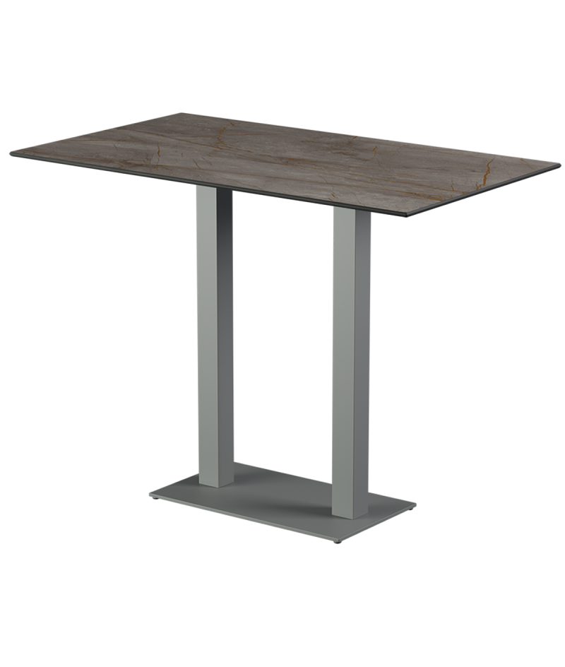 Stolik Alfa Bar Duo szary blat HPL