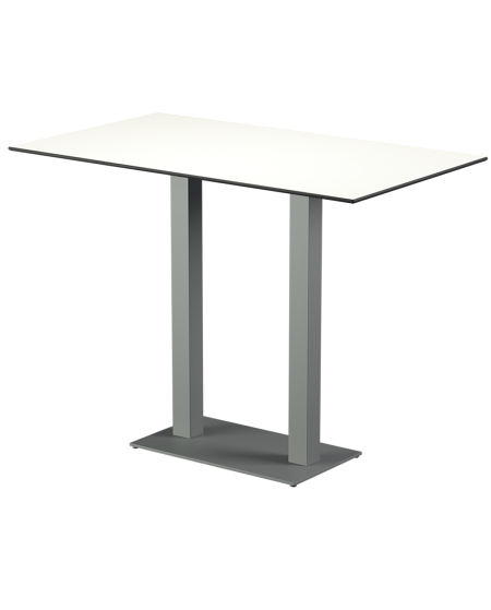 Stolik Alfa Bar Duo szary blat HPL