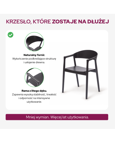 Krzesło Arden czarne