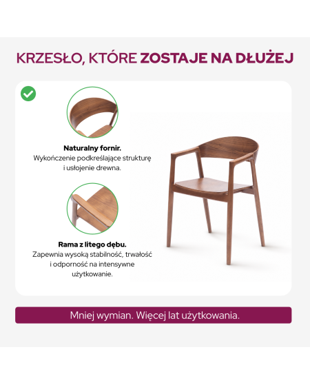 Krzesło Arden orzech