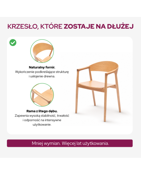 Krzesło Arden naturalne
