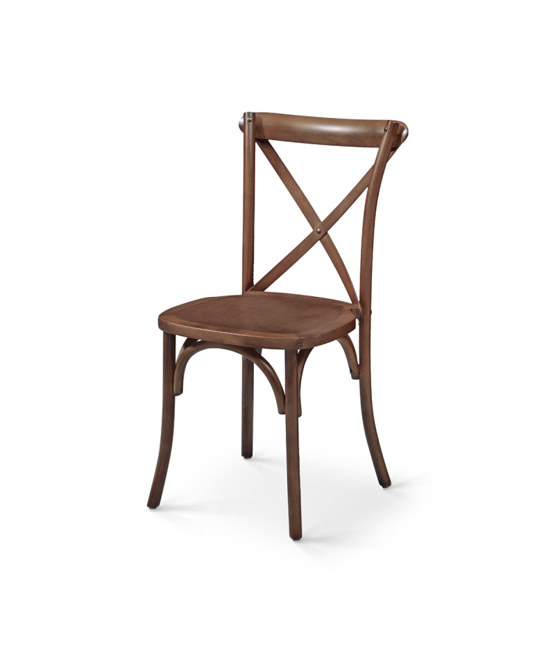 Krzesło Cross-Back Wood orzech