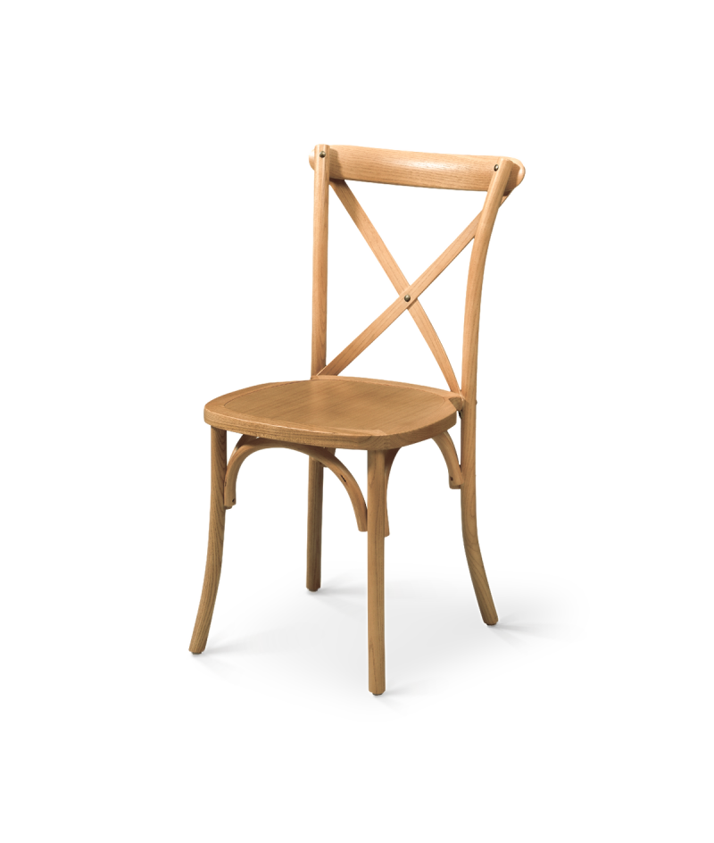 Krzesło Cross-Back Wood jasny dąb