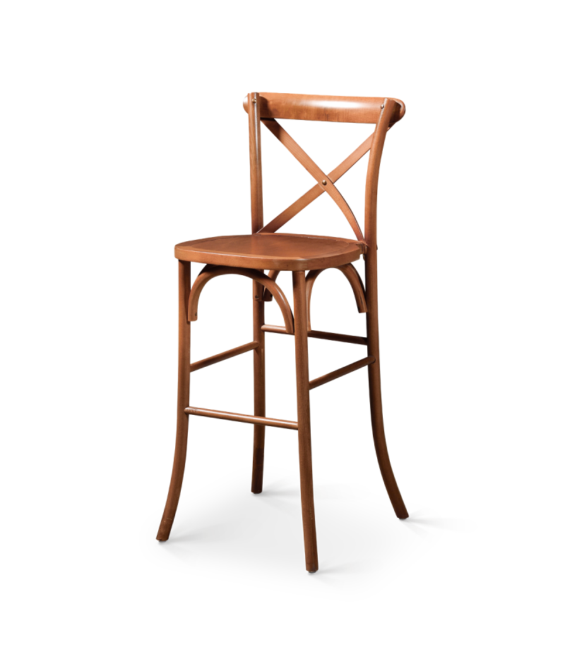 Hoker Cross-Back Wood Bar orzech