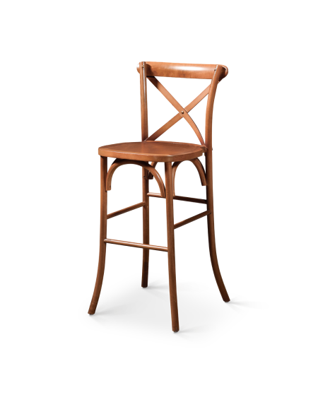 Hoker Cross-Back Wood Bar orzech