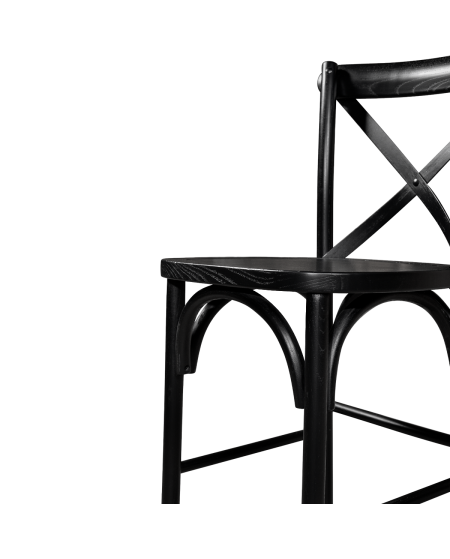 Hoker Cross-Back Wood Bar czarny