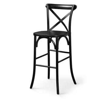 Hoker Cross-Back Wood Bar czarny