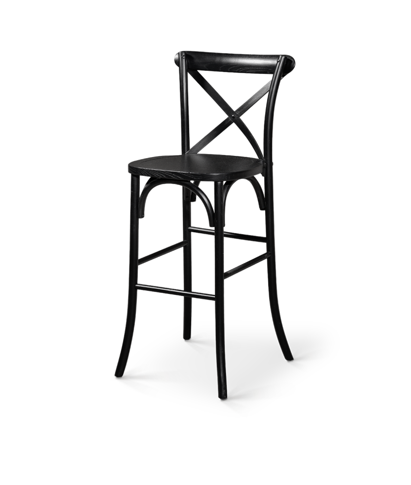 Hoker Cross-Back Wood Bar czarny