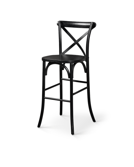 Hoker Cross-Back Wood Bar czarny