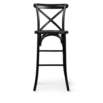 Hoker Cross-Back Wood Bar czarny