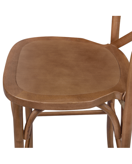 Hoker Cross-Back Wood Bar jasny rustykalny