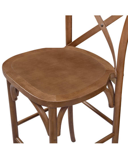 Hoker Cross-Back Wood Bar jasny rustykalny