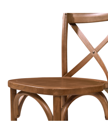 Hoker Cross-Back Wood Bar jasny rustykalny