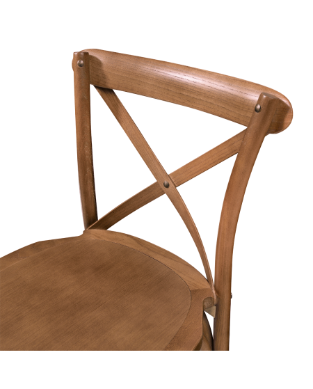 Hoker Cross-Back Wood Bar jasny rustykalny