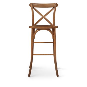 Hoker Cross-Back Wood Bar jasny rustykalny