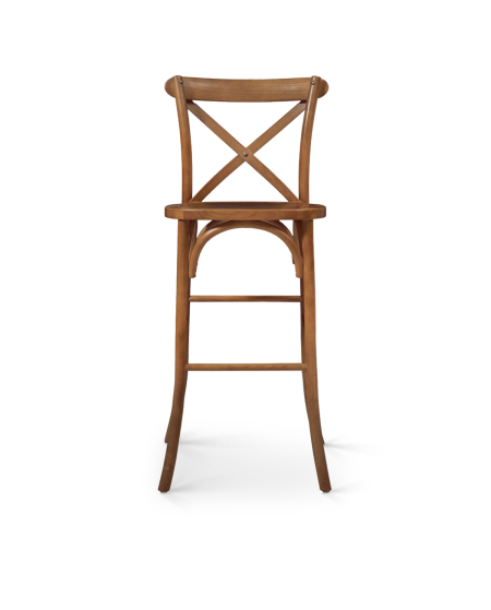 Hoker Cross-Back Wood Bar jasny rustykalny