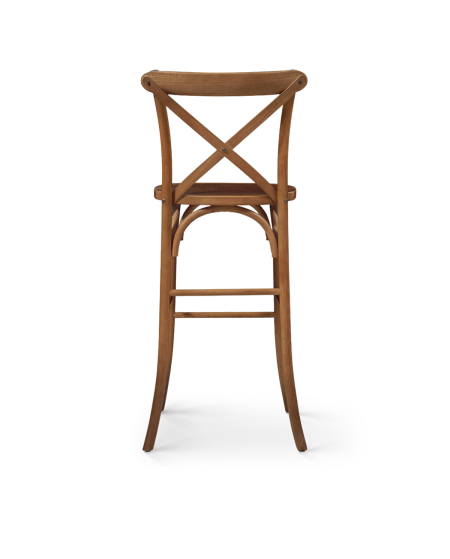 Hoker Cross-Back Wood Bar jasny rustykalny