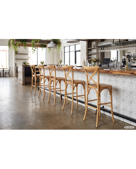 Hoker Cross-Back Wood Bar jasny dąb