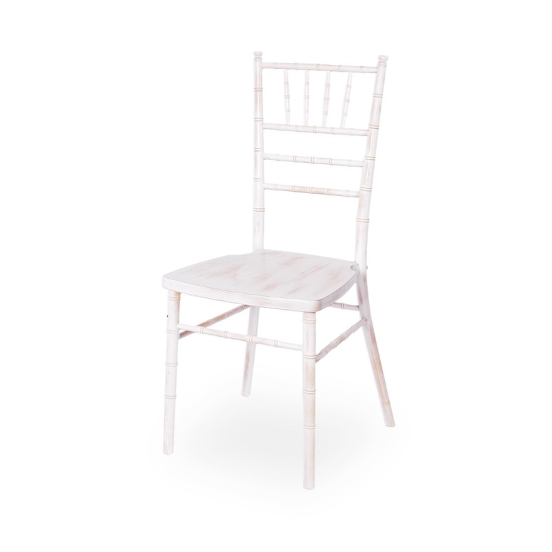 Krzesło ślubne CHIAVARI TIFFANY WOOD Lime-Wash