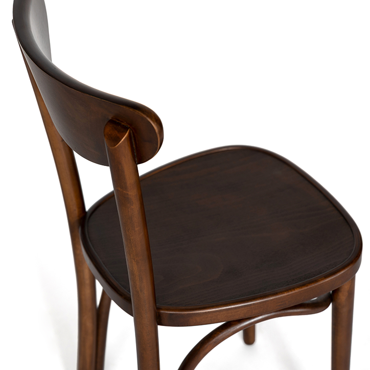 Krzesło gięte drewniane Mextra Boomerang orzech - detale