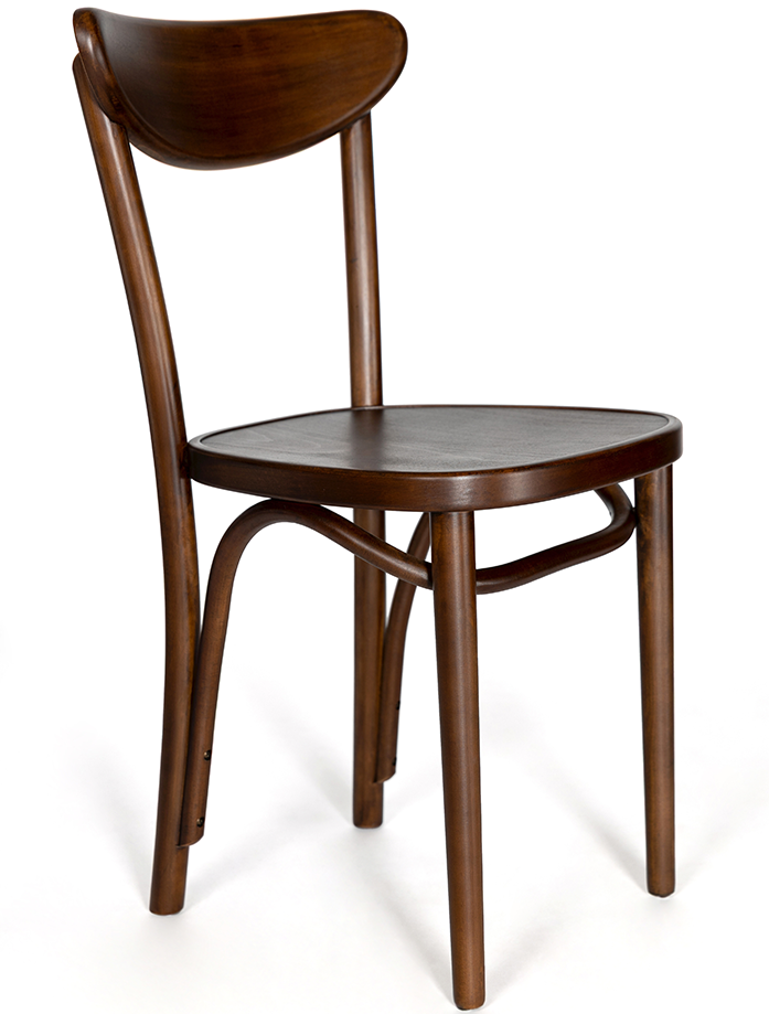 Krzesło gięte Boomerang orzech - widok og&oacute;lny