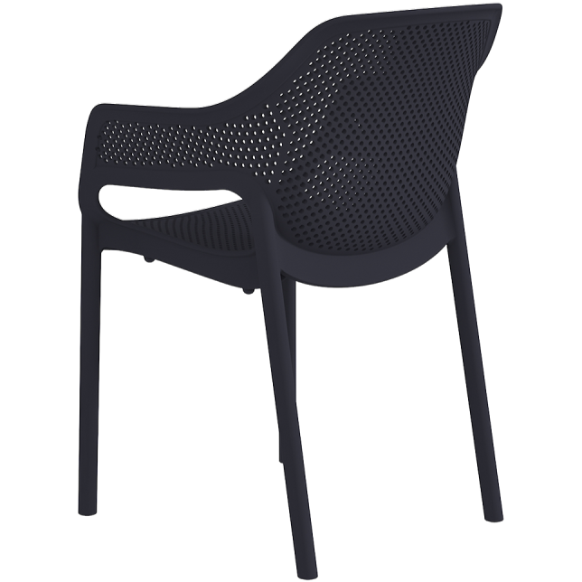 Krzesło do ogr&oacute;dk&oacute;w piwnych Aero czarne - tył
