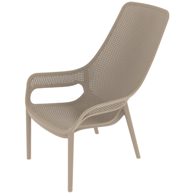 Krzesło do ogródków piwnych Aero Lungo beżowe - widok ogólny