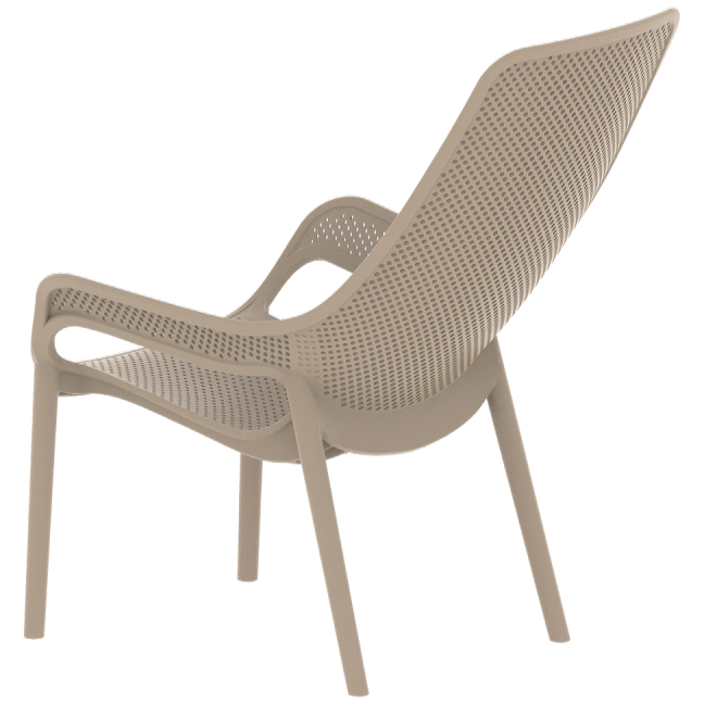 Krzesło do ogródków gastronomicznych Aero Lungo beżowe - tył