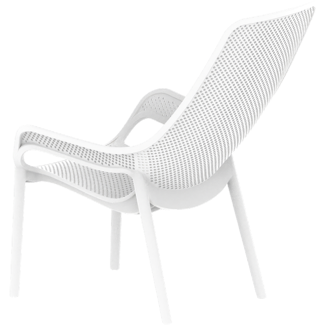 Krzesło outdoorowe do ogr&oacute;dk&oacute;w piwnych Aero Lungo białe - tył 