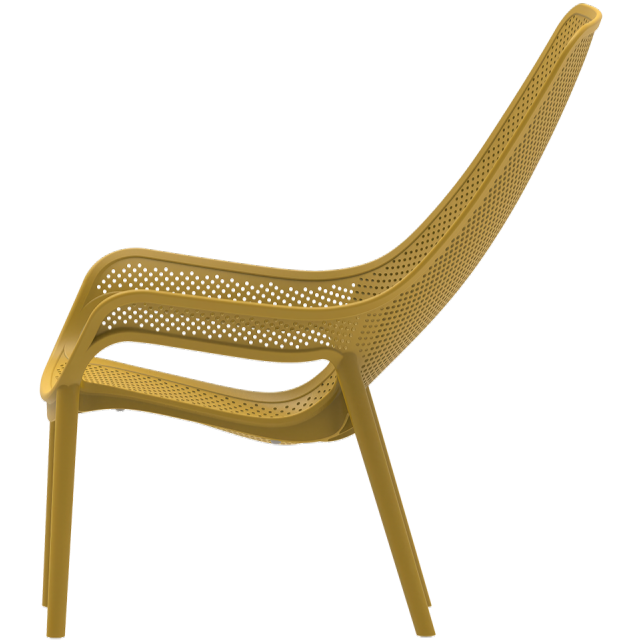 Krzesło outdoorowe Aero Lungo pomarańczowe - widok od boku