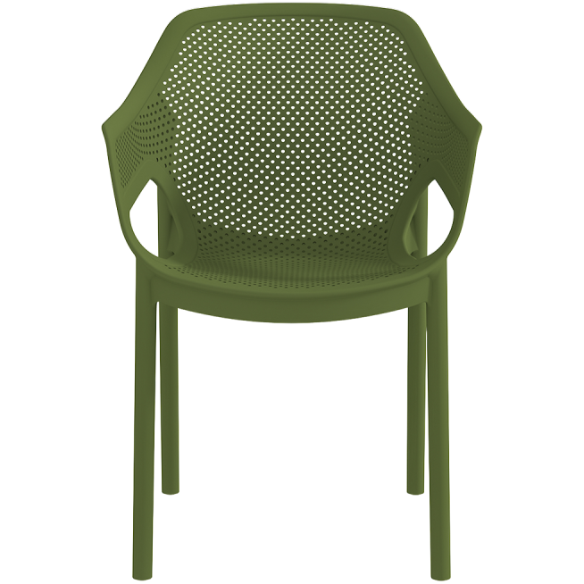 Krzesło outdoorowe do ogr&oacute;dk&oacute;w piwnych Aero zielone - prz&oacute;d