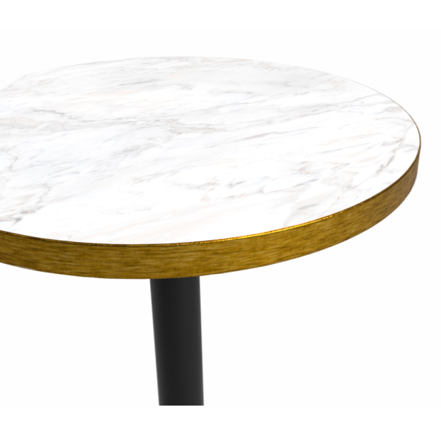 Stolik kawiarniany Alfa R fi 68 marmur crema Brushed Gold - blat