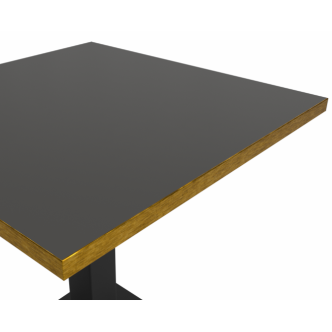 Stolik kawiarniany Alfa S 68x68 antracyt Brushed Gold - blat