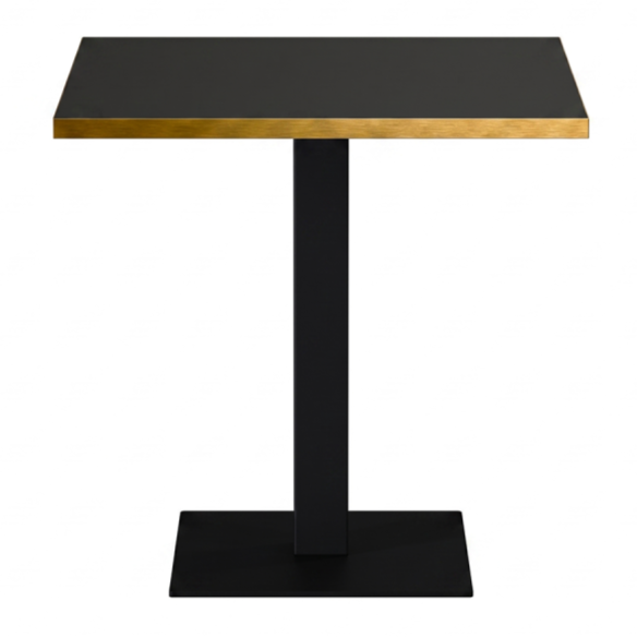 Stolik kawiarniany Alfa S 68x68 antracyt Brushed Gold - przód