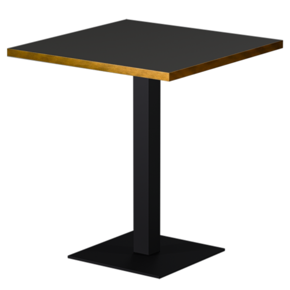 Stolik kawiarniany Alfa S 68x68 antracyt Brushed Gold - widok ogólny