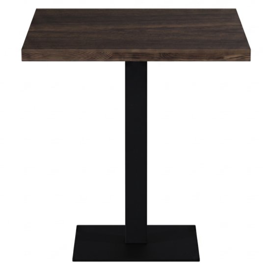 Stolik kawiarniany Alfa S 68x68 orzech południowy Dark Wood - przód
