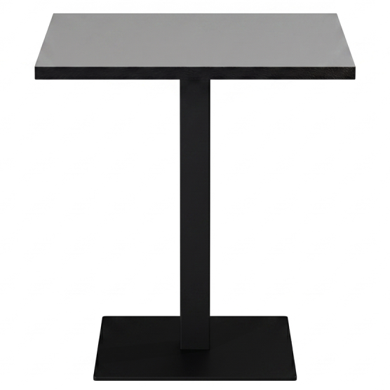 Stolik kawiarniany Alfa S 68x68 popiel Matt Black - przod