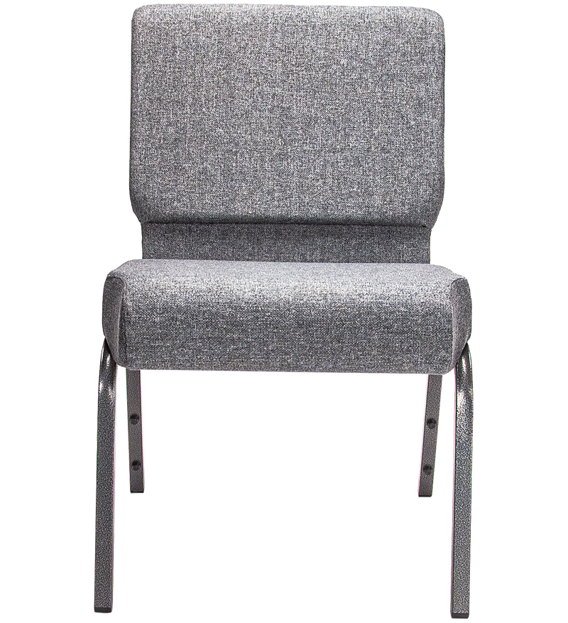 Krzesło konferencyjne Ambassador szare - widok od przodu