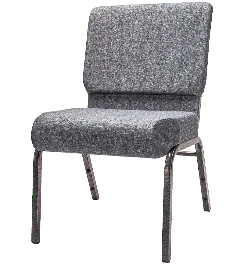 Szare krzesło konferencyjne Ambassador - widok og&oacute;lny