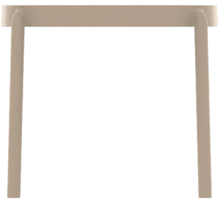 Stolik outdoorowy Aria 46x45 beżowy - bok