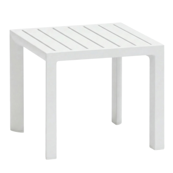 Stolik basenowy Azura biały - widok og&oacute;lny