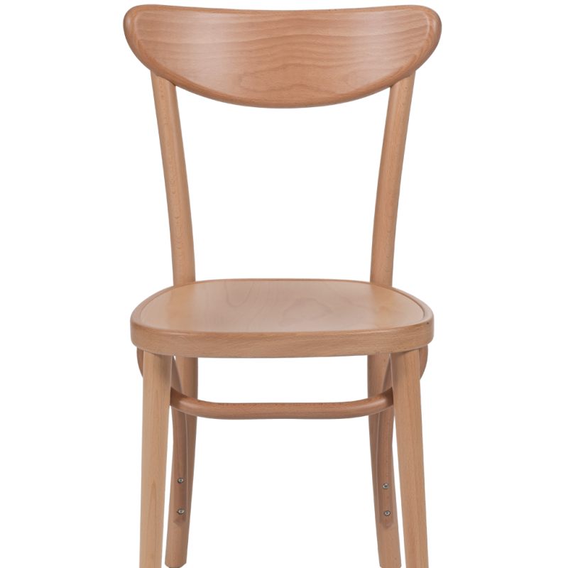 Krzesło drewniane gięte Boomerang naturalny - prz&oacute;d