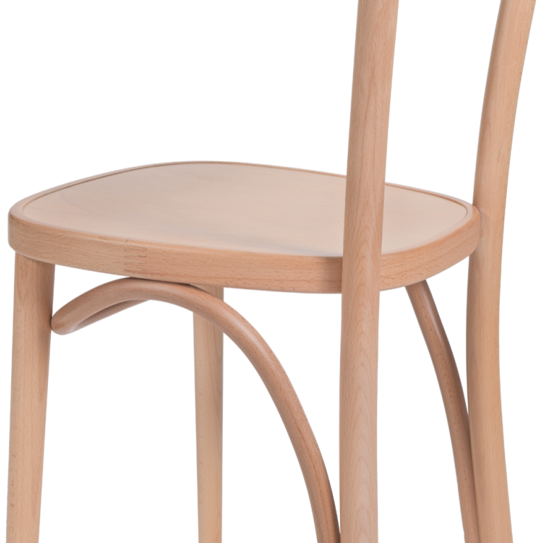 Krzesło drewniane gięte Boomerang naturalny - siedzisko od tyłu