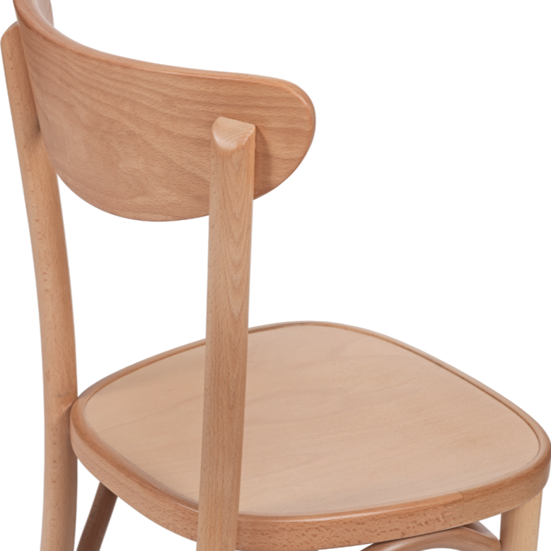 Krzesło drewniane gięte Boomerang naturalny - tył izo