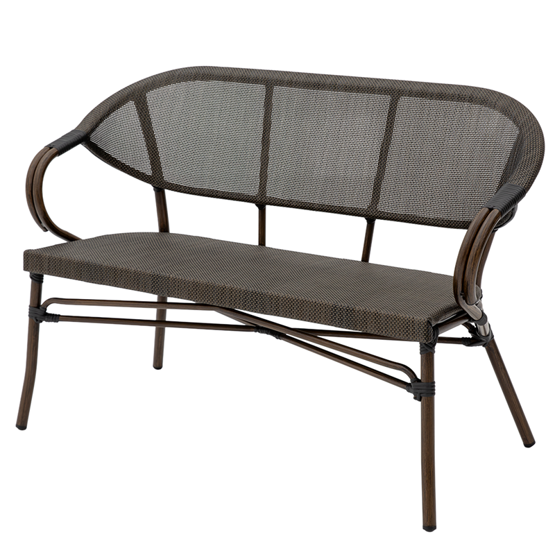 Ławka outdoorowa Camillo Bench ciemny antracyt - widok og&oacute;lny.