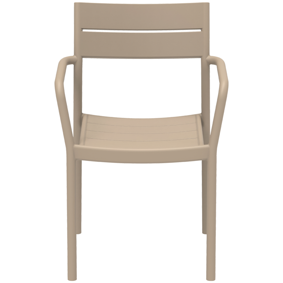 Krzesło outdoorowe Capri Arm beżowe - prz&oacute;d