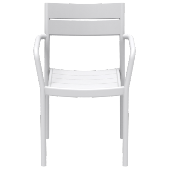 Krzesło do ogr&oacute;dk&oacute;w gastronomicznych Capri Arm popielate - prz&oacute;d