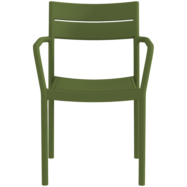 Krzesło do ogródków piwnych Capri Arm zielone - przód