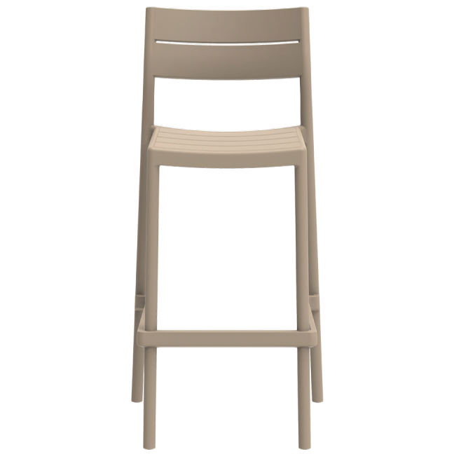 Krzesło barowe outdoorowe Capri Bar beżowe - prz&oacute;d